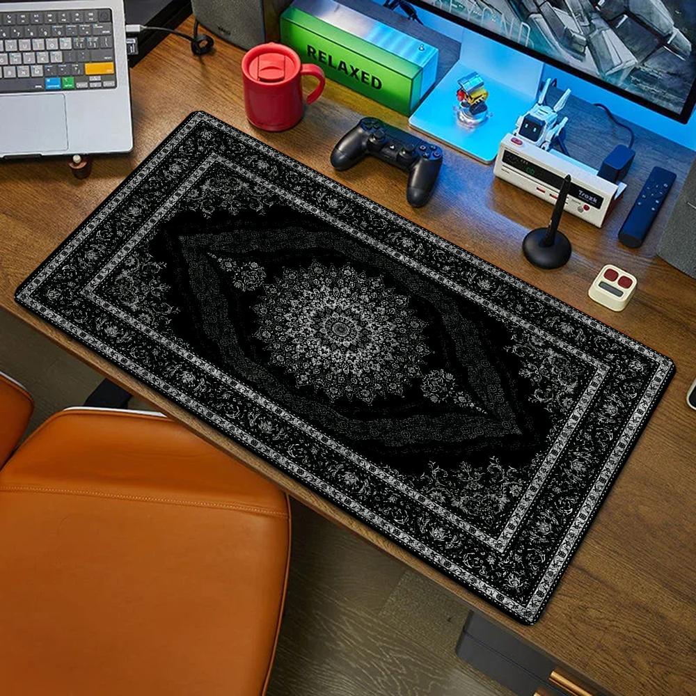 Retro Gaming Keyboard And Mouse - 새로운 블랙 페르시안 카펫 신비한 레트로