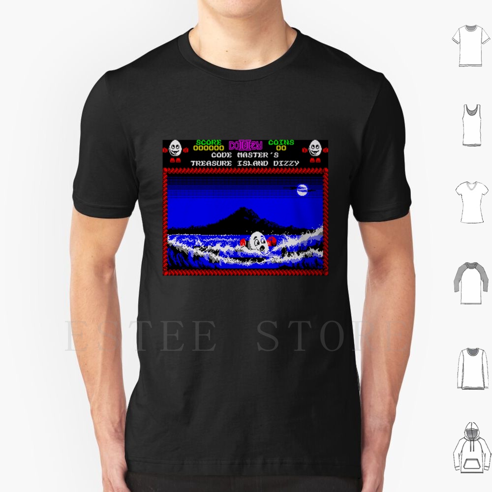 Retro Gaming Island - Treasure Island Dizzy Motif T 셔츠