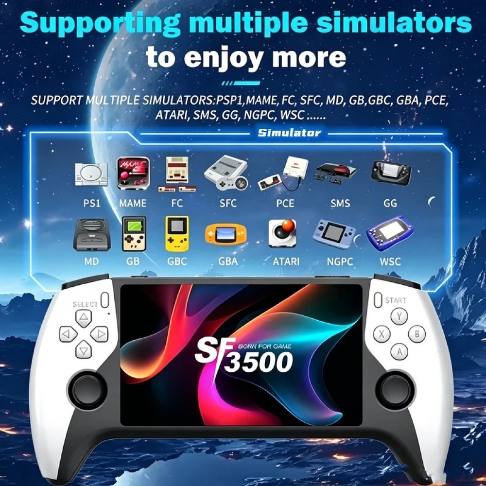 Retro Gaming Tablet - SF3500 5인치 휴대용 게임 콘솔 (PS1,
