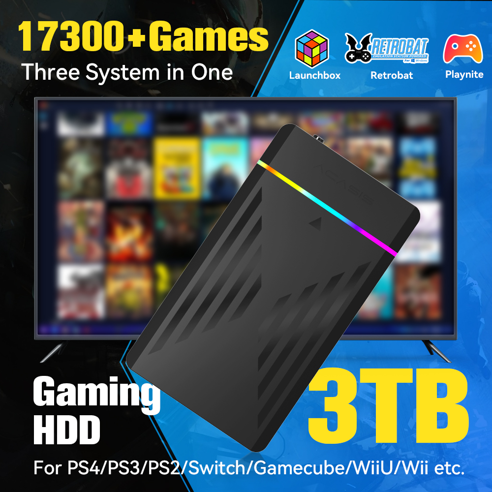 Retro Gaming Tablet - PS4/PS3/PS2/스위치/Wii용 17300개 이상의 AAA/3D/레트로 게임이 포함된
