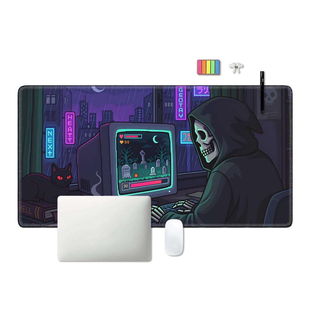 HYBXAXC 아늑한 게이머 데스크 매트, 스푸키 픽셀 - Retro Gaming Vibe 리뷰 및 가격