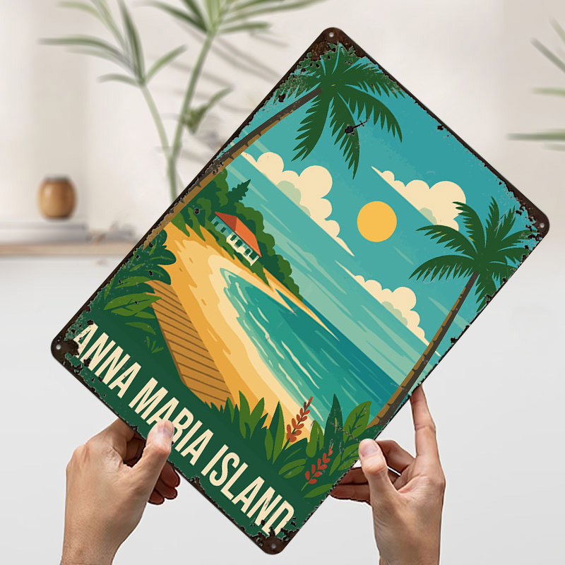 안나 마리아 아일랜드 여행 메탈 포스터 맞춤형 벽 장식 - Retro Gaming Island 리뷰 및 가격