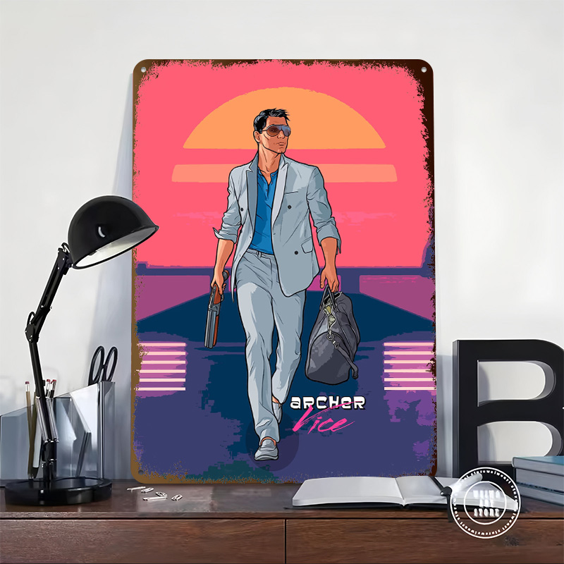 Archer Old Vibes Tinplate 포스터  - Retro Gaming Vibe 리뷰 및 가격