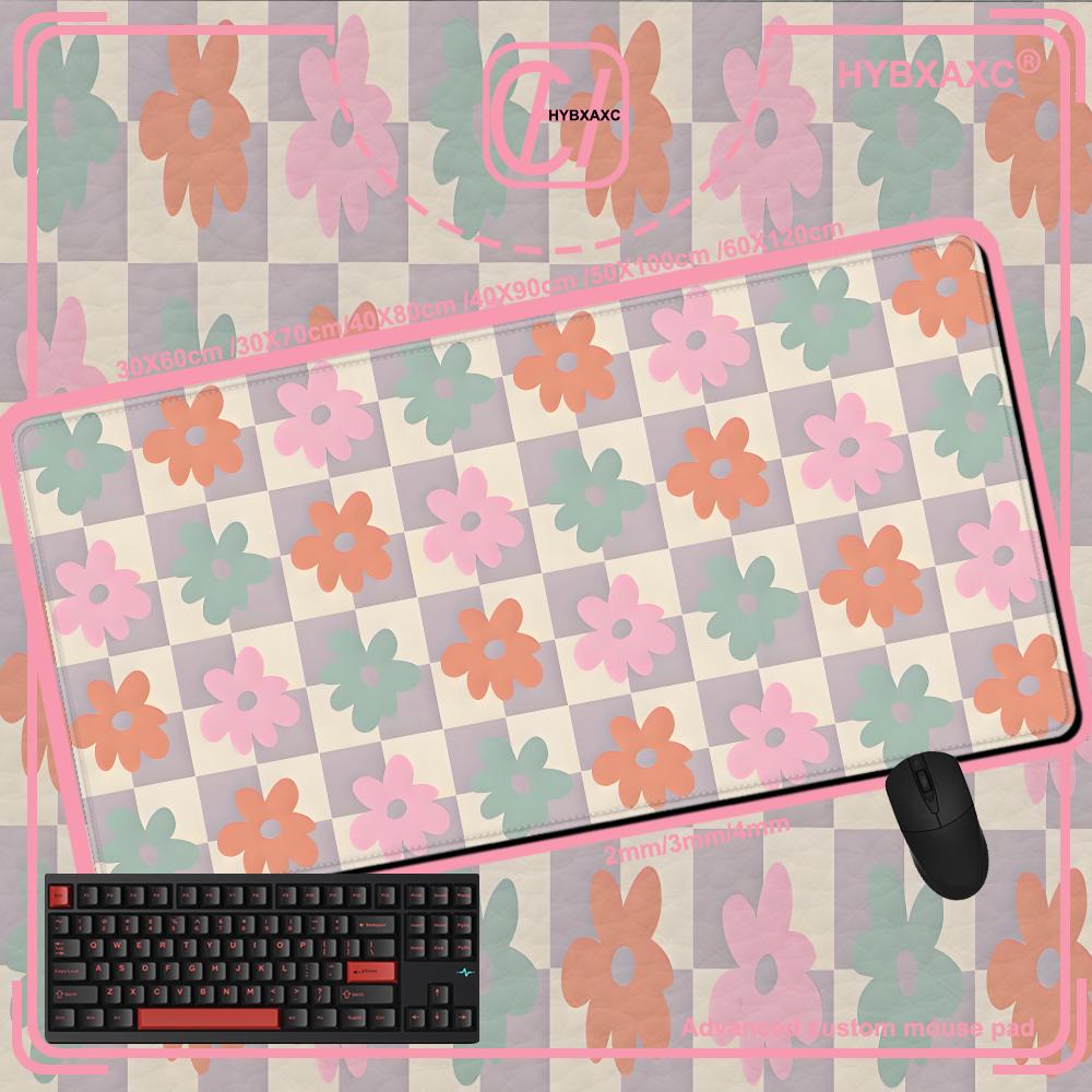 화려한 그루비 플라워 마우스 패드 90x40cm 귀여운 - Retro Gaming Keyboard And Mouse 리뷰 및 가격