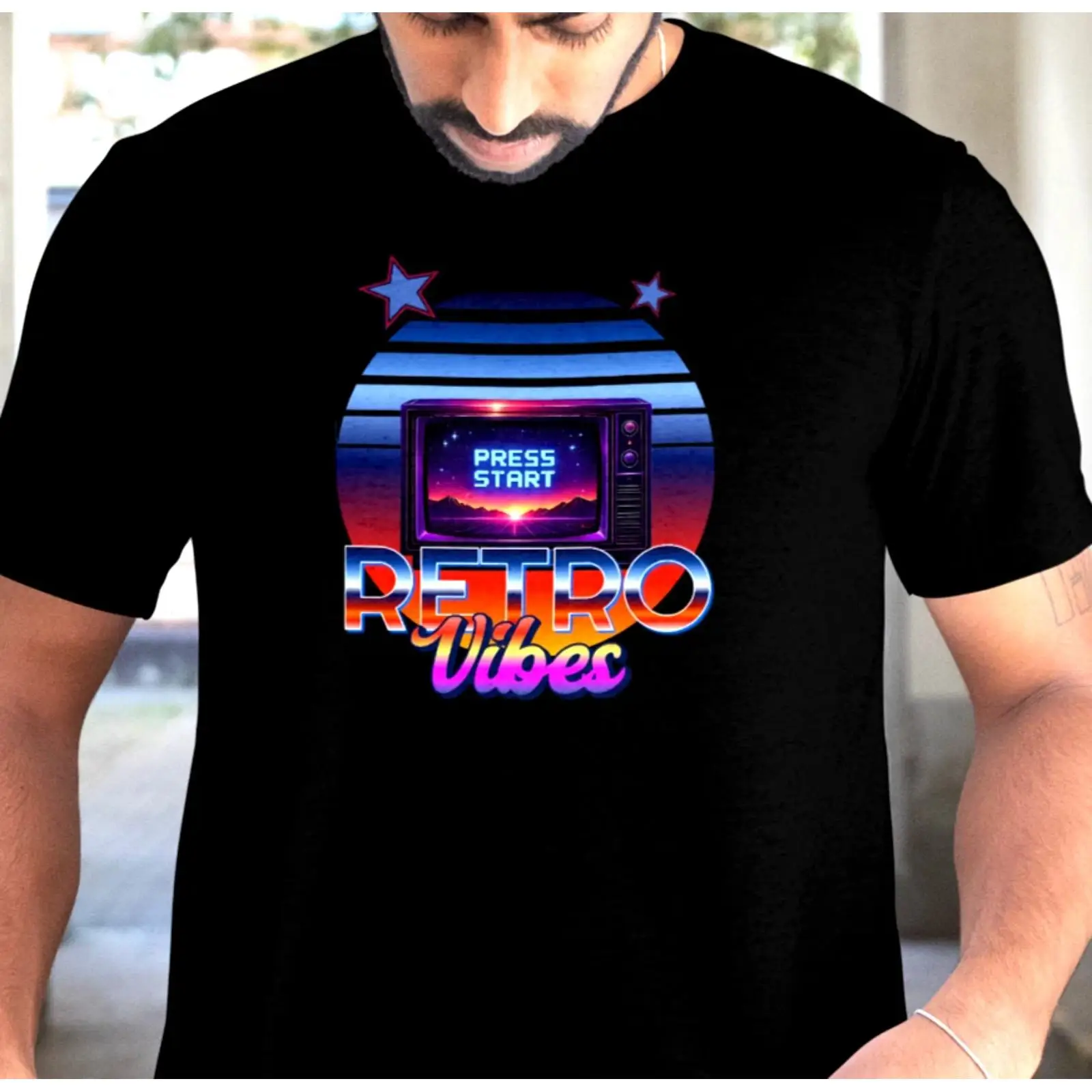 레트로 게임 네온 티셔츠 80년대 90년대 클래식 바이 - Retro Gaming Vibe 리뷰 및 가격