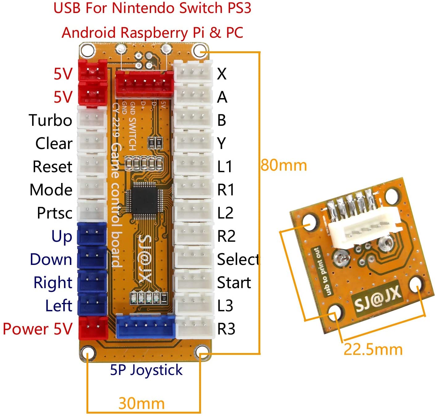 5 in 1 제로 딜레이 USB 엔코더 게임 게임패드  - Raspberry Pi Retropie 리뷰 및 가격